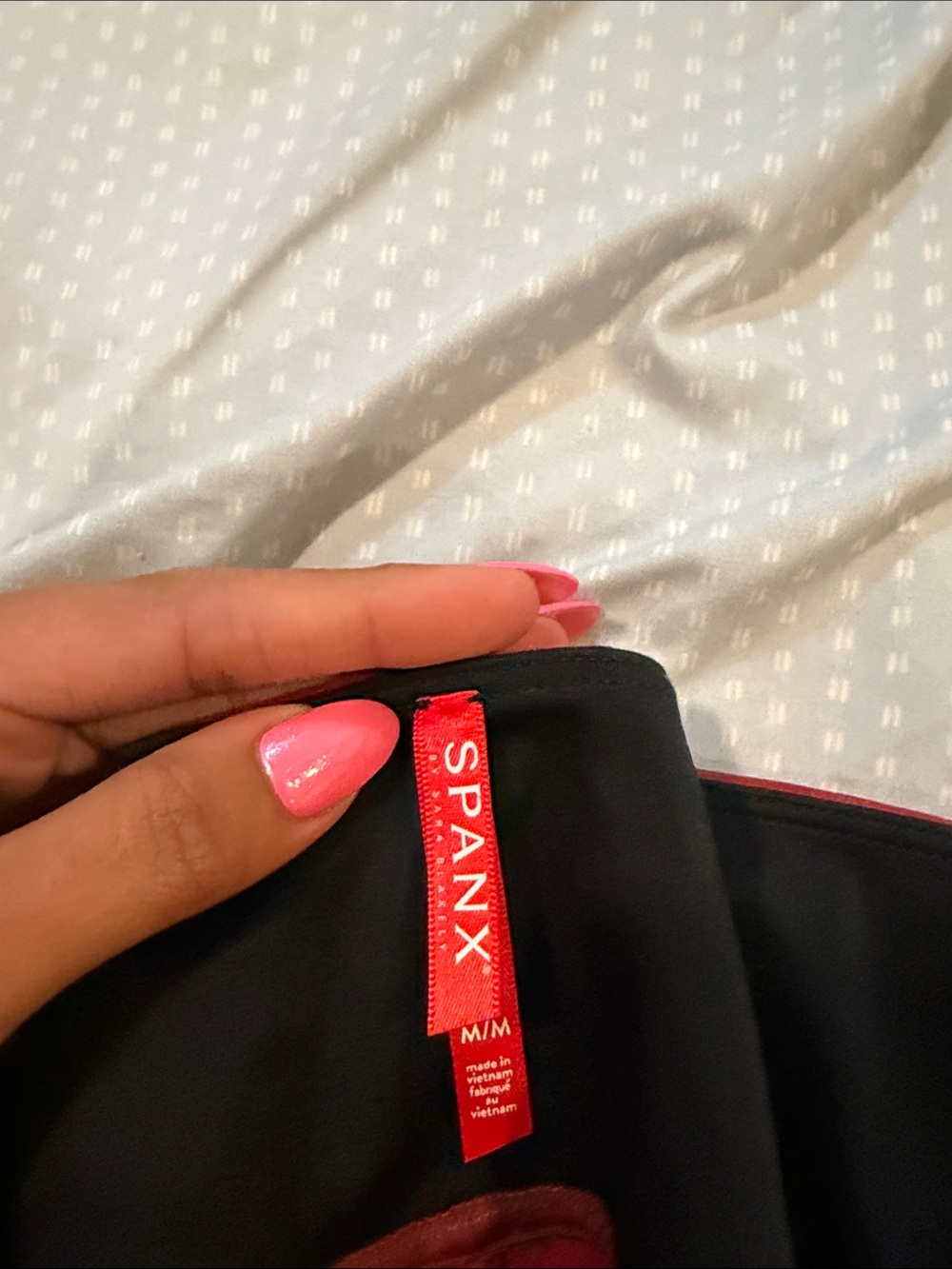 High-Waist Red Stretch Spanx Leggings - Picture 2 of 2